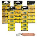Exell Battery 41pc Alkaline Batteries Kit Includes A28PX 23A L736 L621 L936 and Watch Opener EB-KIT-104